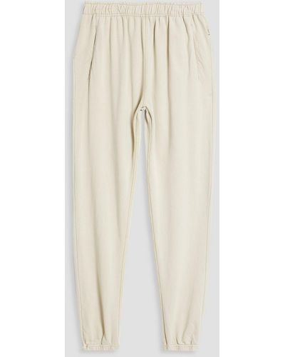 Onia Faded French Cotton-terry Track Pants - Natural