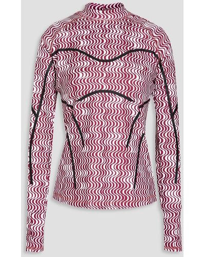 adidas By Stella McCartney Oberteil aus stretch-jersey mit applikationen - Pink