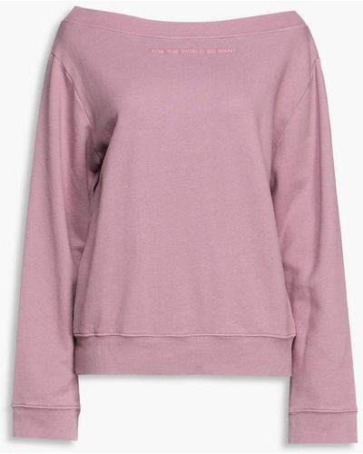 NINETY PERCENT French Cotton-terry Sweatshirt - Pink