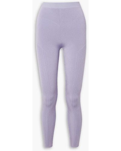 AZ FACTORY Mybody Paneled Stretch-knit leggings - Purple