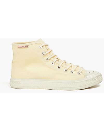 Acne Studios Ballow Tumbled Perforated High-top Sneakers - Natural