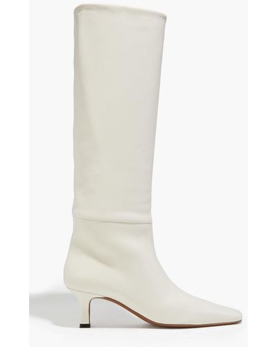 Neous Cynis Leather Knee Boots - White
