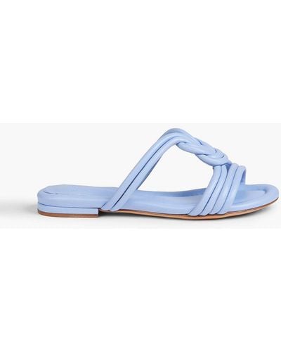 Alexandre Birman Vicky Knotted Leather Sandals - Blue