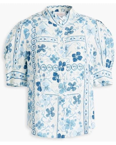 See By Chloé Floral-print Woven Shirt - Blue