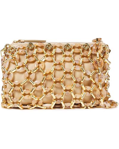 BY FAR Capria Leather, Resin And Gold-tone Shoulder Bag - Metallic