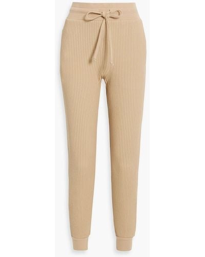 The Range Ribbed Cotton-blend Track Trousers - Natural