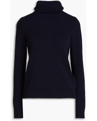 Ba&sh Casko Cashmere And Wool-blend Turtleneck Sweater - Blue