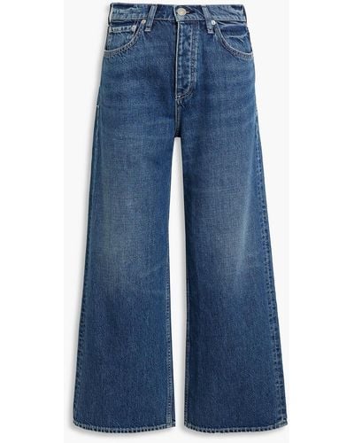 Rag & Bone Andi hoch sitzende cropped jeans mit weitem bein - Blau
