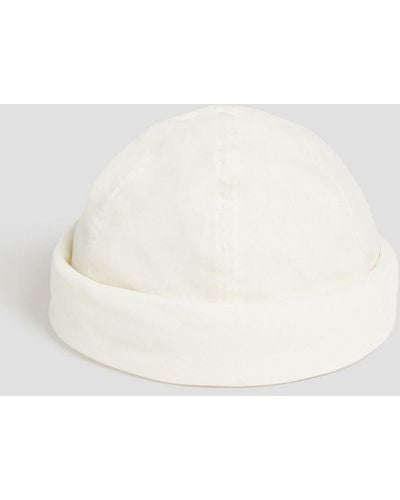 Jil Sander Cotton-velvet Hat - White