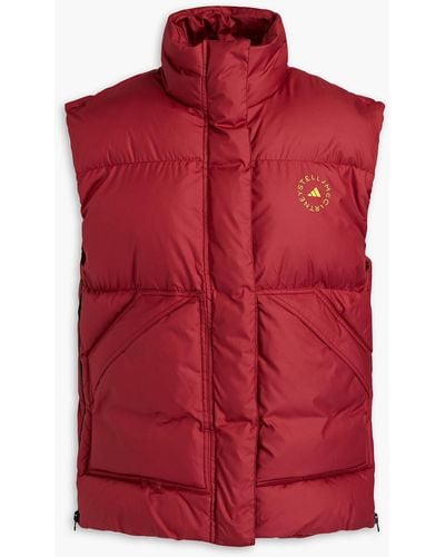 adidas By Stella McCartney Zip-detailed Ripstop Vest - Red