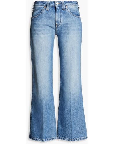 Victoria Beckham Mid-rise Flared Jeans - Blue