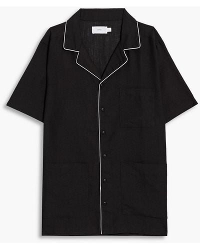 Onia Linen-blend Shirt - Black
