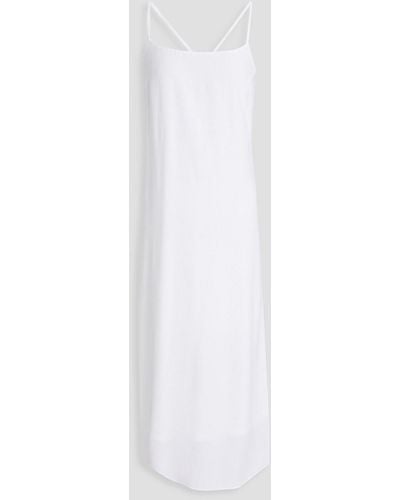 Melissa Odabash Primrose Lace-up Crepe Midi Dress - White