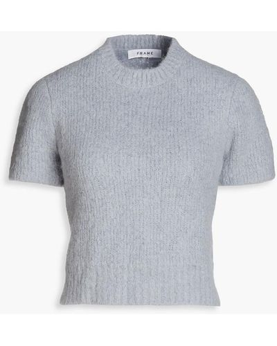 FRAME Gerippter pullover aus einer alpakamischung - Grau