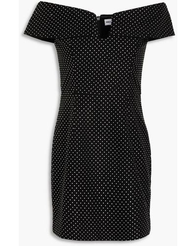 Rebecca Vallance Last Dance Off-the-shoulder Embellished Tulle Mini Dress - Black