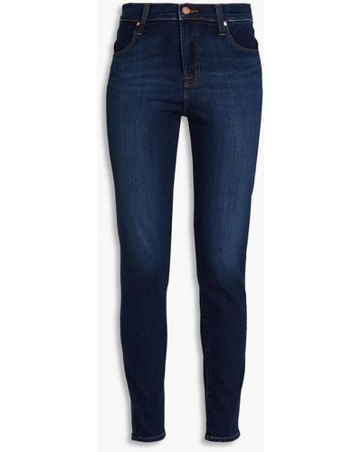 J Brand Faded High-rise Skinny Jeans - Blue
