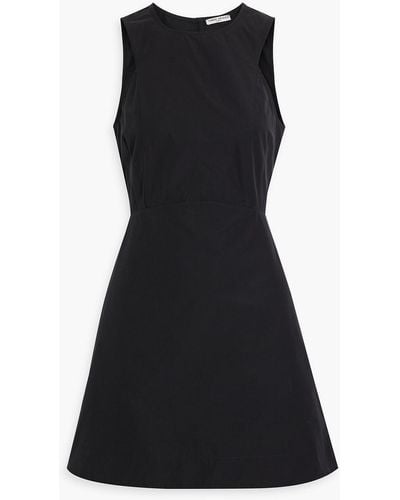Three Graces London Trini Cutout Cotton-poplin Mini Dress - Black