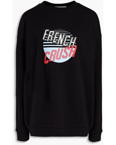 Être Cécile Printed French Cotton-terry Sweatshirt - Black