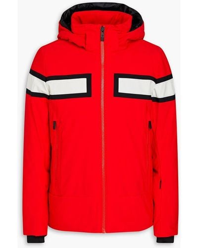 Fusalp Vianney Striped Hooded Ski Jacket - Red