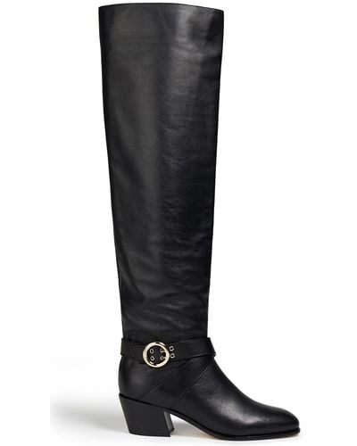 Jimmy Choo Leather Knee Boots - Black