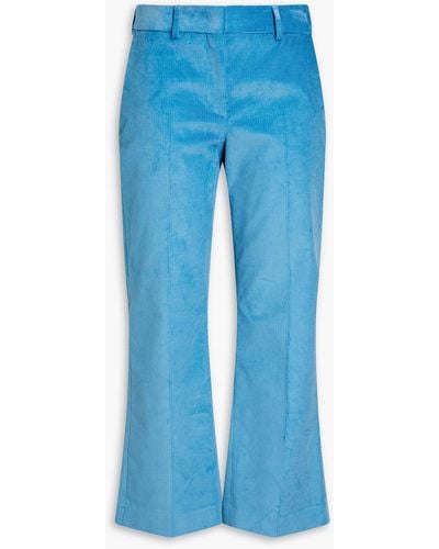 Paul Smith Cotton-blend Corduroy Kick-flare Pants - Blue