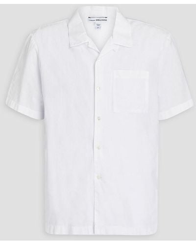 James Perse Hemd aus baumwoll-voile mit stickereien - Weiß