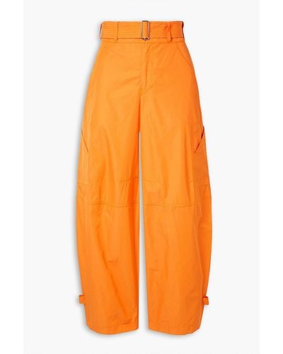A.L.C. Toby Belted Twill Cargo Trousers - Orange