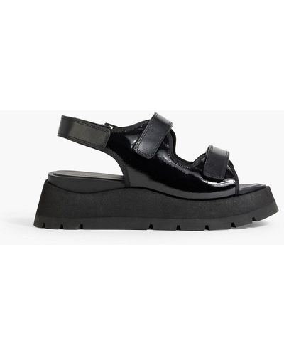 3.1 Phillip Lim Kate Leather Platform Slingback Sandals - Black