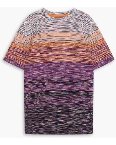 Missoni Space-dyed Cotton-jersey T-shirt - Pink