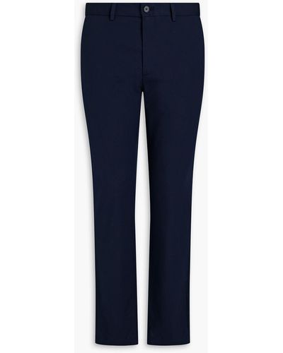Theory Slim-fit Stretch Cotton-twill Pants - Blue