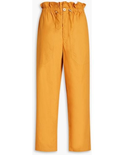 L.F.Markey Hugo Cotton Straight-leg Trousers - Orange