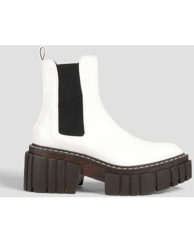 Stella McCartney Emilie chelsea-boots aus kunstleder - Weiß