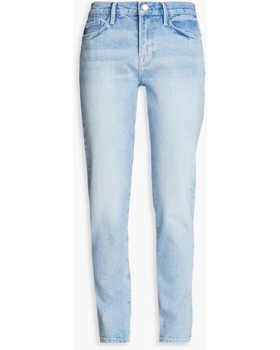 FRAME Le garcon halbhohe jeans mit schmalem bein - Blau