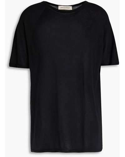 Gentry Portofino Cashmere And Silk-blend T-shirt - Black