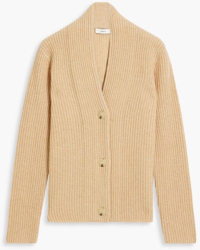 Vince Wool And Cashmere-blend Cardigan - Natural