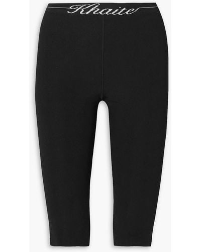 Khaite Harden Stretch-knit Shorts - Black
