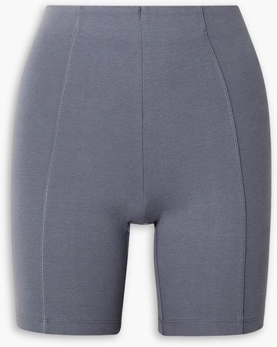 NINETY PERCENT Stretch-cotton Jersey Shorts - Grey