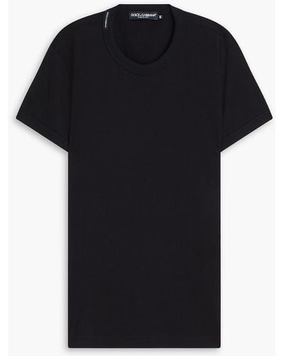 Dolce & Gabbana T-shirt aus baumwoll-jersey - Schwarz