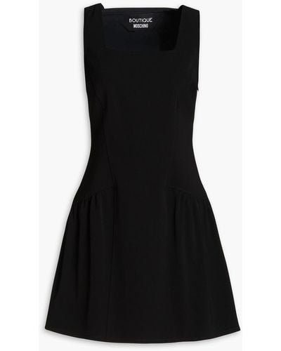 Boutique Moschino Gathered Crepe Mini Dress - Black