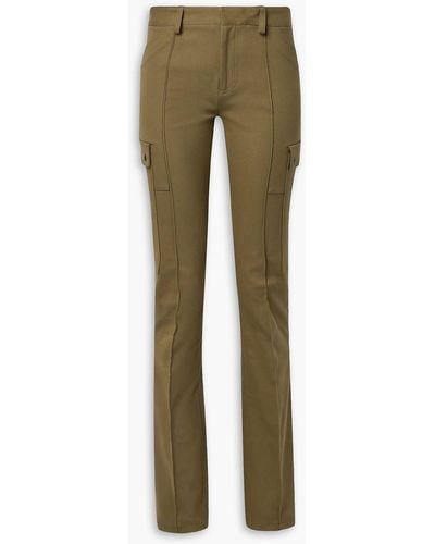 Petar Petrov Gian Stretch Cotton-blend Twill Straight-leg Pants - Green