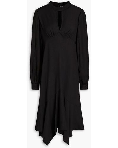Diane von Furstenberg Rivera Cutout Crepe Dress - Black