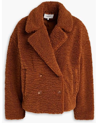 Ba&sh Sandy Double-breasted Faux Shearling Jacket - Brown