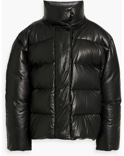 Magda Butrym Quilted Padded Leather Jacket - Black