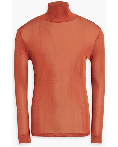 Maison Margiela Knitted Turtleneck Sweater - Orange