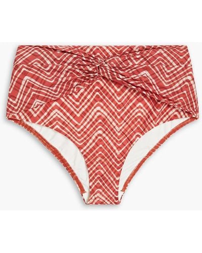 Jets by Jessika Allen Bonita hoch sitzendes bikini-höschen mit print und twist-detail - Pink