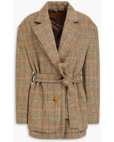 Rejina Pyo Checked Wool Blazer - Brown