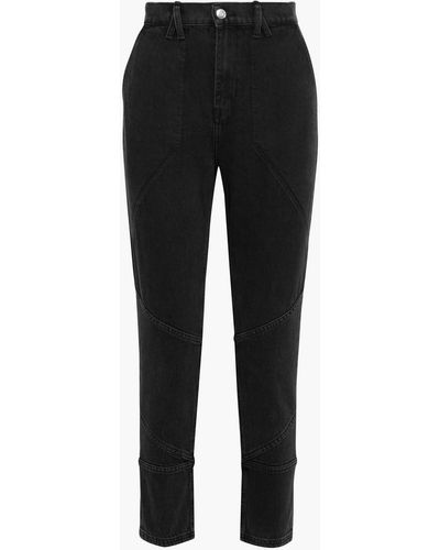 IRO Mattie Cropped High-rise Slim-leg Jeans - Black