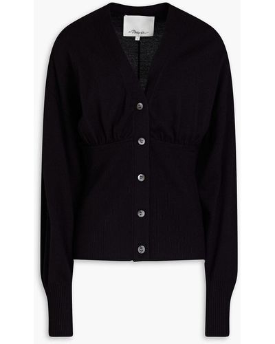 3.1 Phillip Lim Ribbed Wool-blend Cardigan - Black