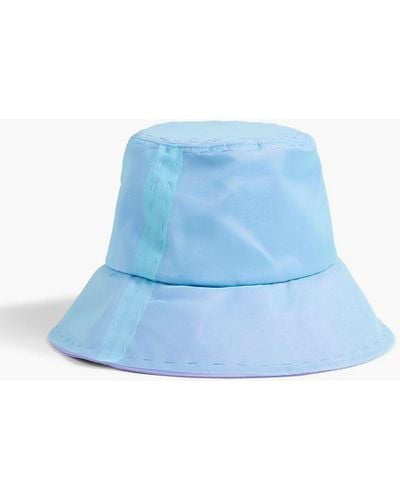 Eugenia Kim Striped Linen-blend Organza Bucket Hat - Blue