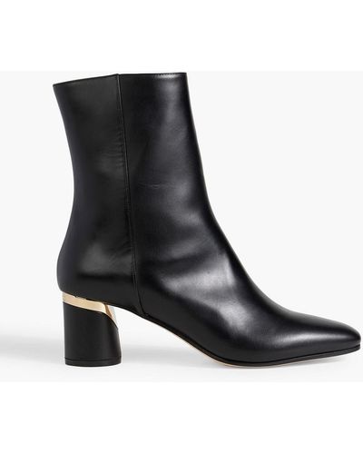 Jimmy Choo Jonah 60 Leather Ankle Boots - Black